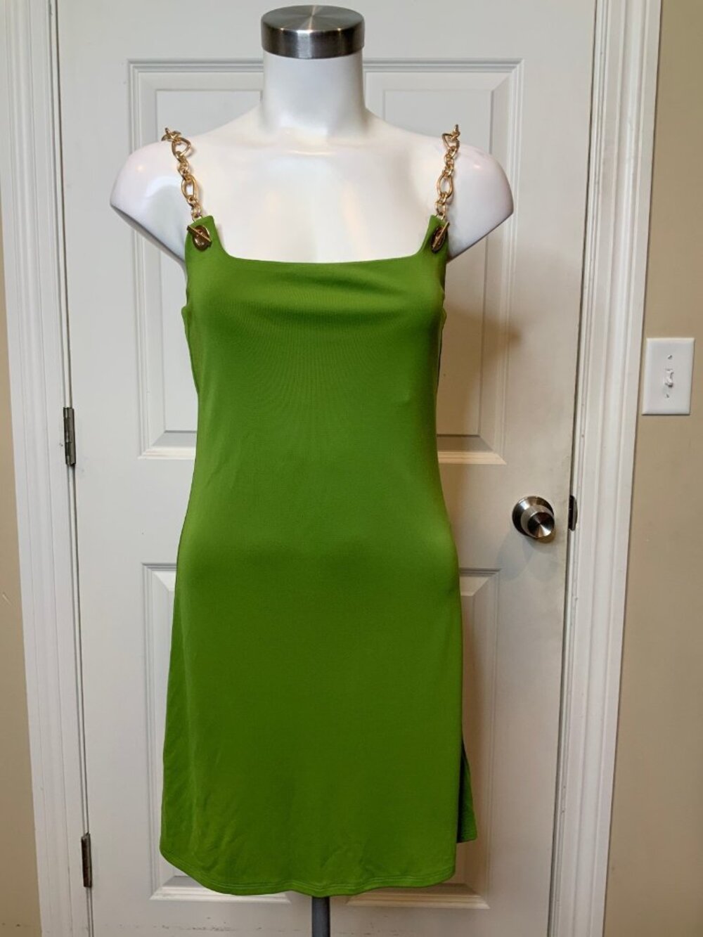 Gap x Cult Gaia Green Chain Strap Mini Dress NWT, Size XS